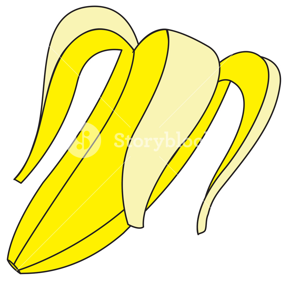 Banana Peel Vector Shape Royalty Free Stock Image 1000x977 Banana Peel Vector Shape Royalty Free Stock Image