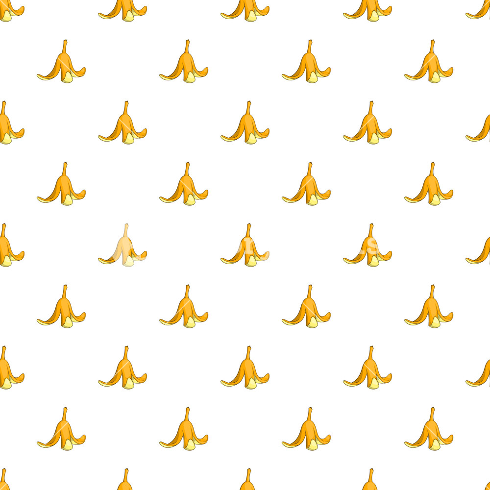 Banana Peel Pattern Cartoon Illustration Of Banana Peel Vector 1000x1000 Banana Peel Pattern Cartoon Illustration Of Banana Peel Vector