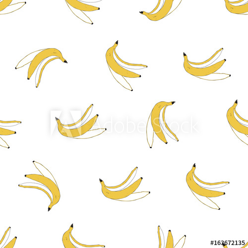 Banana Peel Seamless Pattern Banana Background Vector 500x500 Banana Peel Seamless Pattern Banana Background Vector