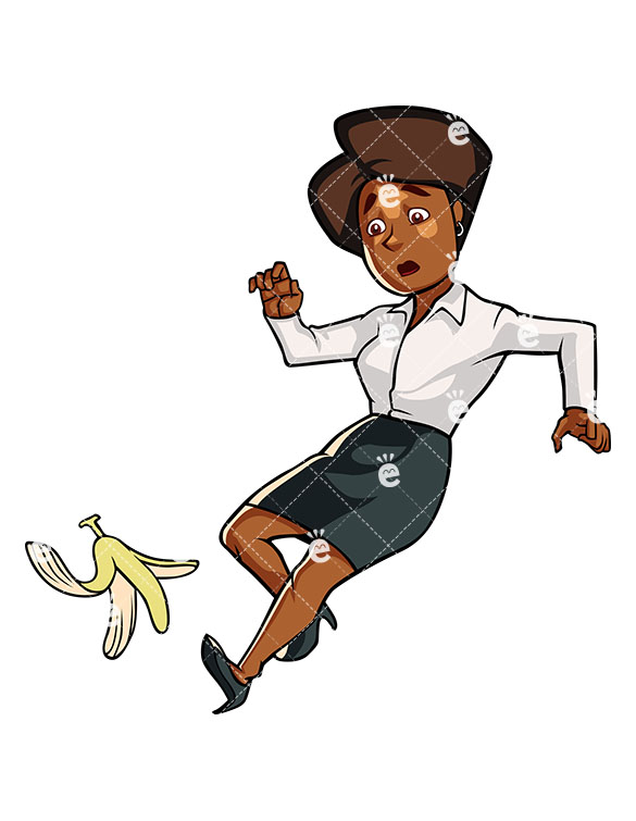 A Black Business Woman Tripping On A Banana Peel 585x755 A Black Business Woman Tripping On A Banana Peel