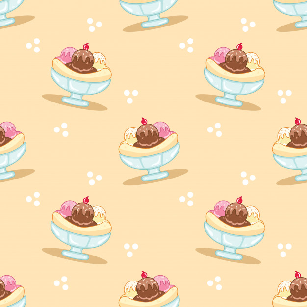 626x626 Banana Split Pattern Vector Premium Download