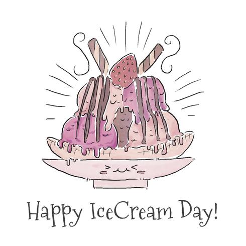 490x490 Cute Banana Split Character Smiling