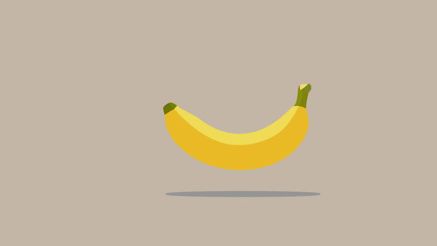 852x480 Banana Vector Animation Stock Footage Video