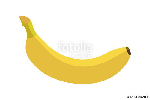 500x334 Banana Vector Illustration Of A Single Banana Stock Image