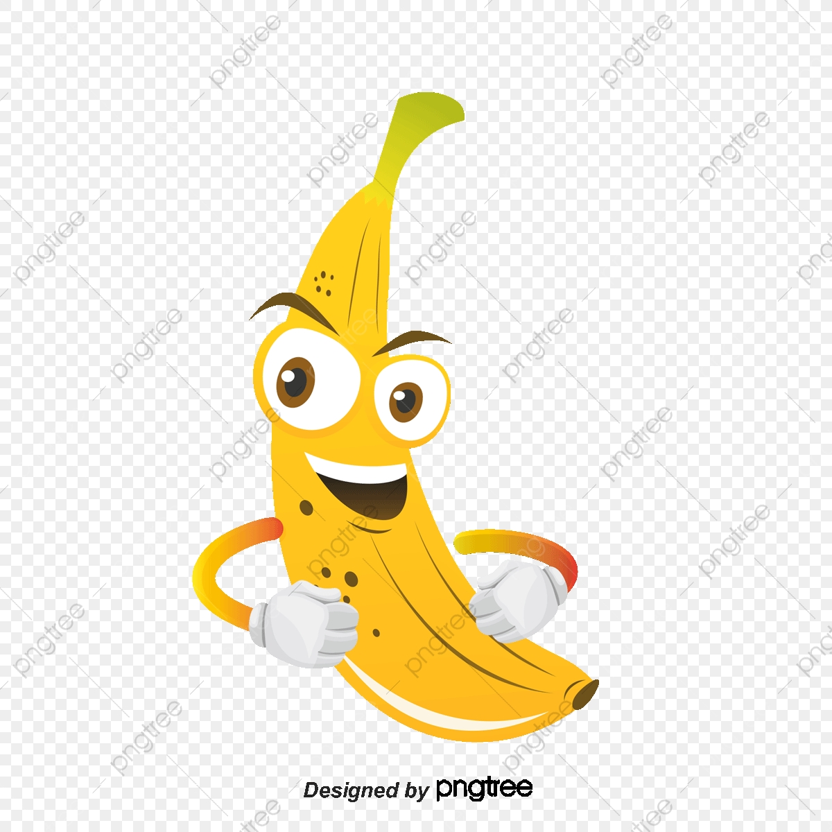 1200x1200 Cartoon Banana Vector, Banana, Hand, Eye Png And Vector