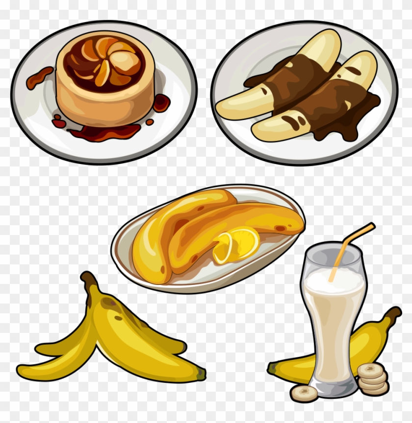 840x864 Fried Banana Vector, Hd Png Download