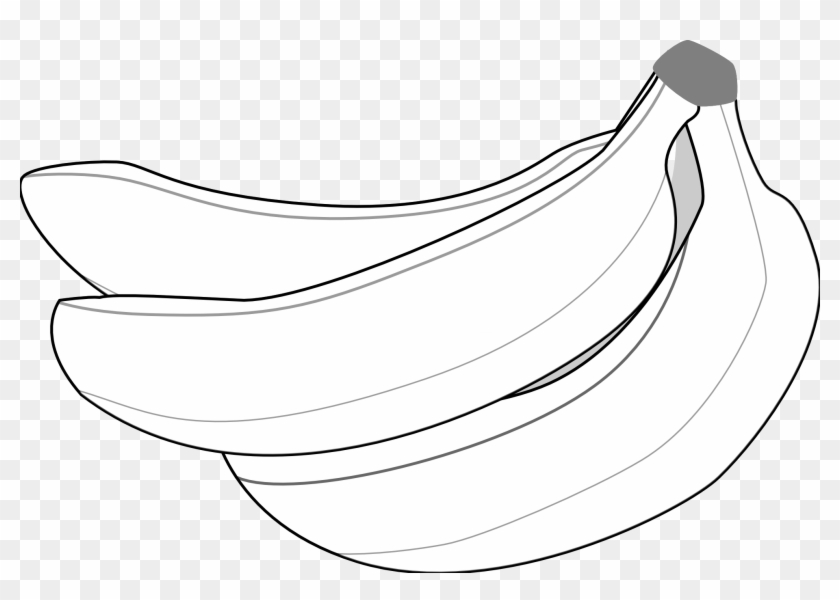 840x600 Inspiring Banana Outline Clip Art Large Size