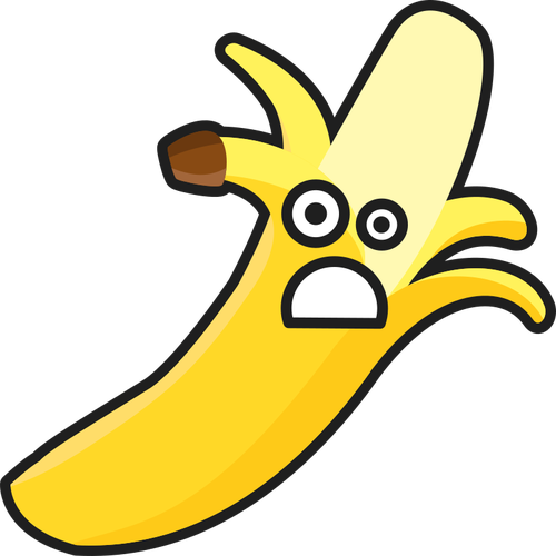 500x500 Sad Banana Vector Illustration
