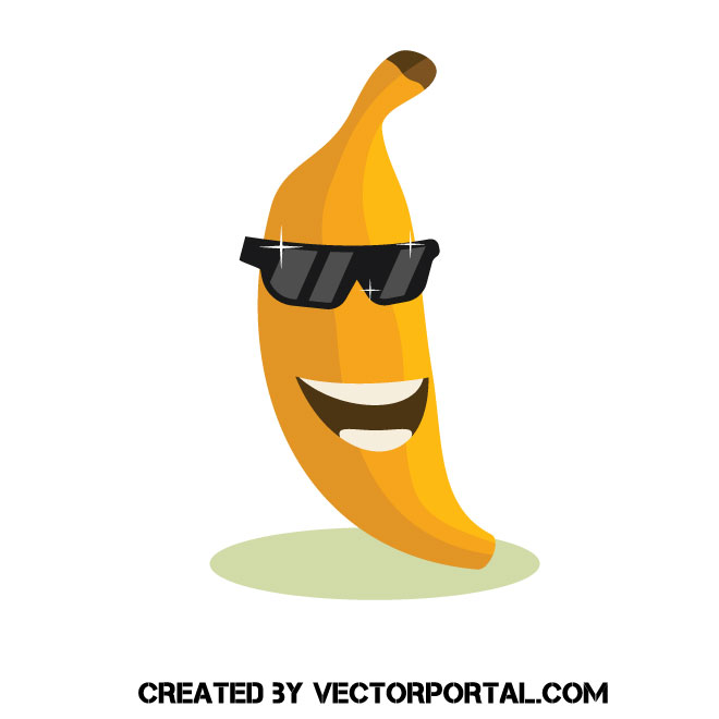 660x660 Smiling Banana Vector Image