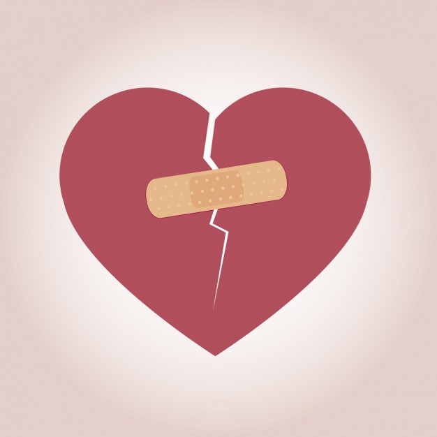 626x626 Heart With Band Aid Vector Free Download