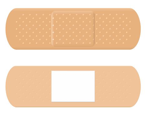 468x370 Adhesive Bandage Reverse Surface Vector Art Illustration
