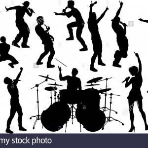 300x300 Musicians Rock Pop Band Silhouettes Image Soidergi