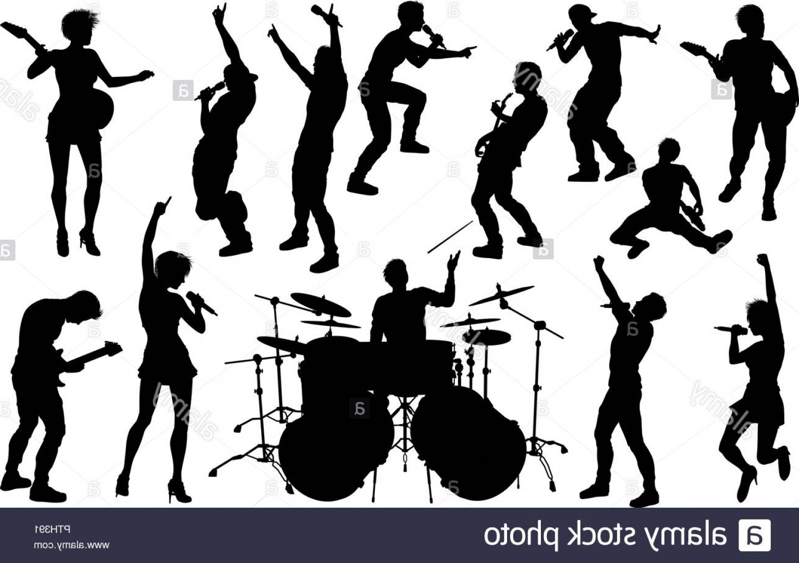 1560x1099 Musicians Rock Pop Band Silhouettes Image Hoodamathrun