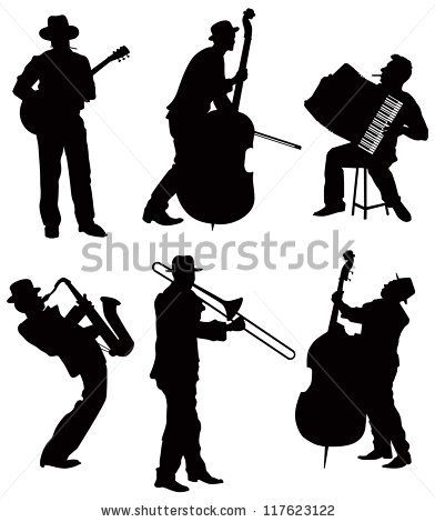 392x470 Musicians Silhouettes Vector Cuban Theme Party Music