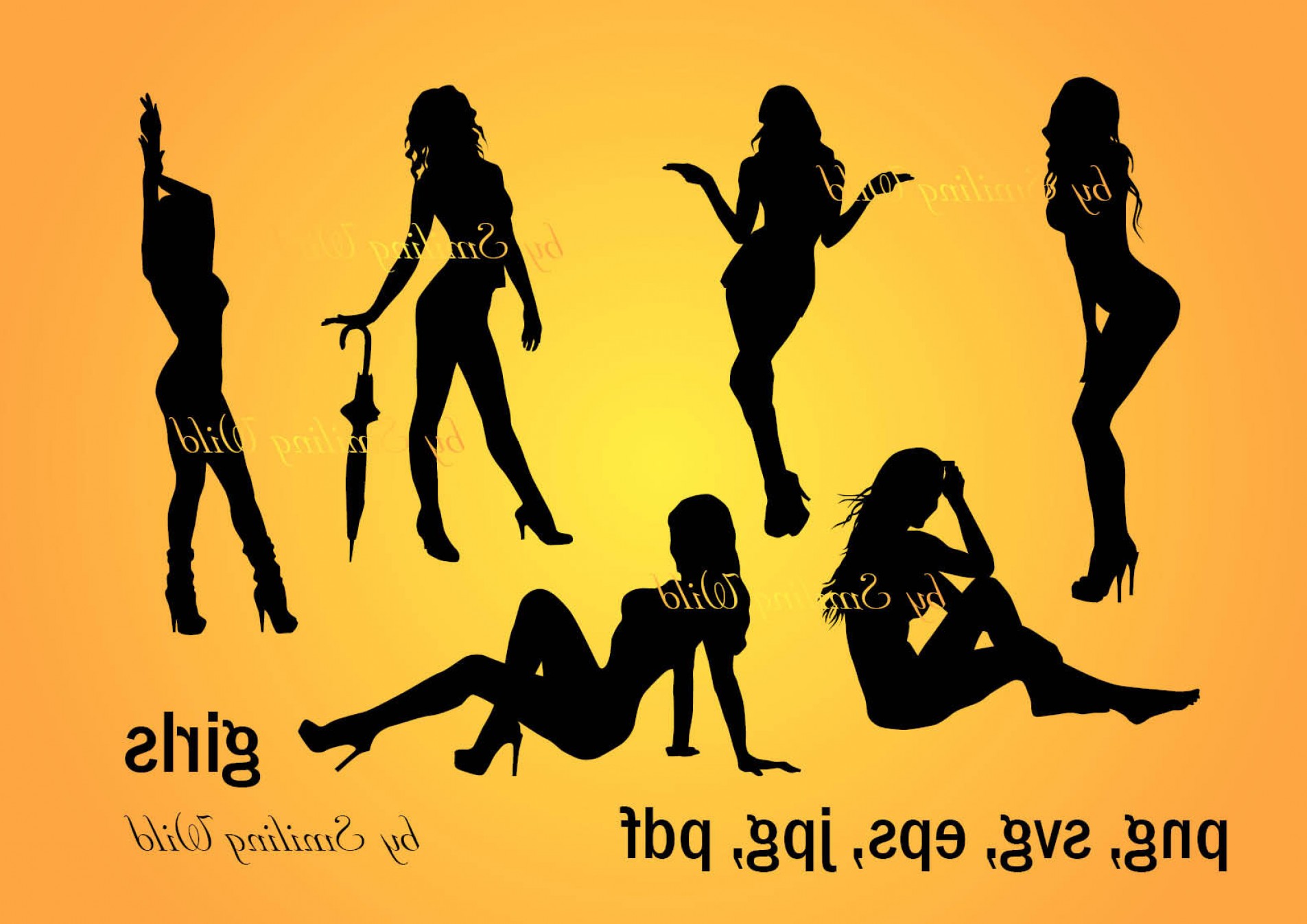1905x1347 Vector Silhouette Girl Band Studiogrfx