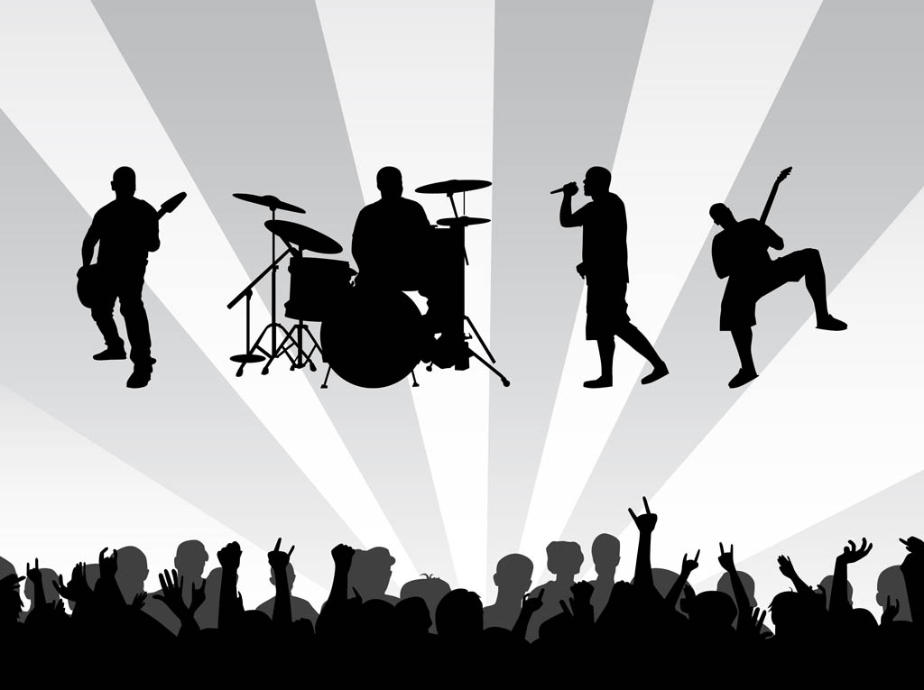 1024x765 Band Concert Background Vector Art Graphics