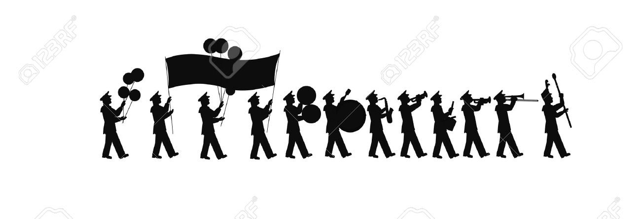 1300x444 Marching Band Silhouette Clipart Free Cliparts Download
