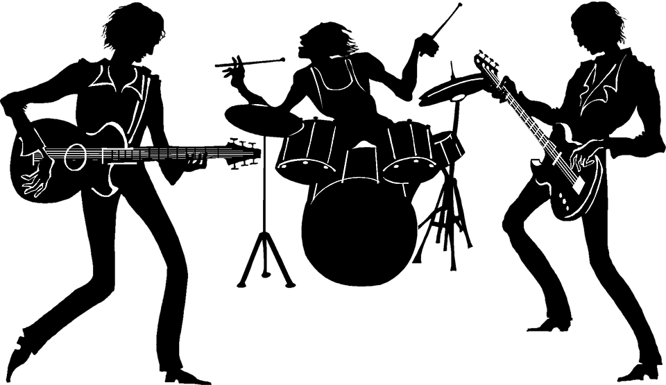 960x555 Collection Of 'rock Band Silhouette' Download More Than Images
