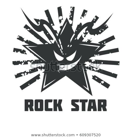 450x470 Rock Band Vector Logo Template Symbol Of Star Skull And Grunge