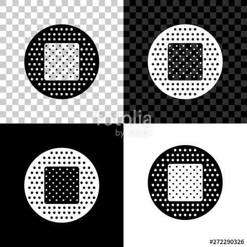 500x500 Bandage Plaster Icon Isolated On Black, White And Transparent