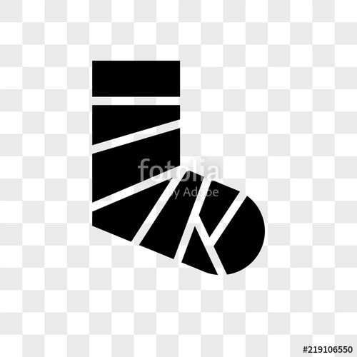 500x500 Broken Feet With Bandage Vector Icon On Transparent Background