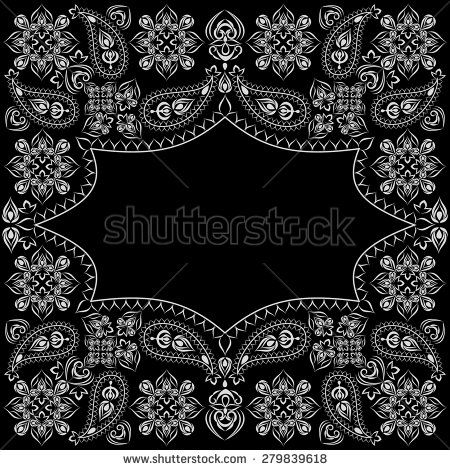 Bandana Black Paisley Vector Pattern Print N Patterns 450x470 Bandana Black Paisley Vector Pattern Print N Patterns