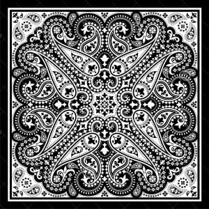 Photostock Vector Vector Bandana Print With Paisley Ornament 300x300 Photostock Vector Vector Bandana Print With Paisley Ornament
