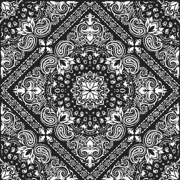 Bandana Pattern Floral Vector Premium Download 626x625 Bandana Pattern Floral Vector Premium Download