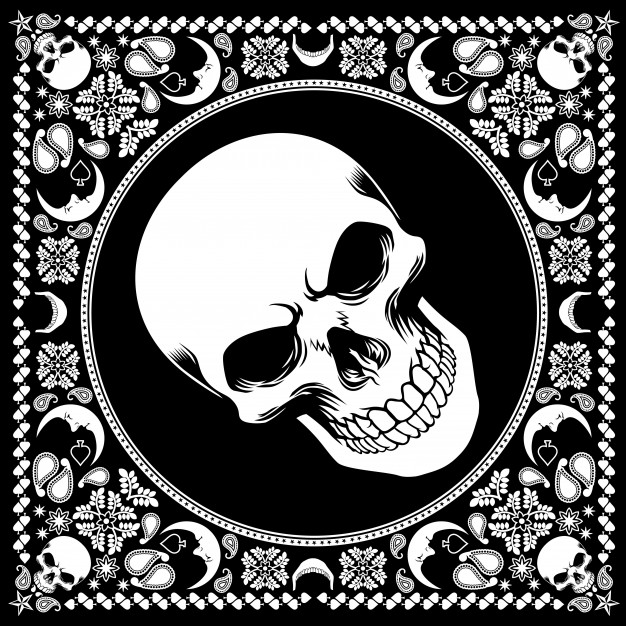 Bandana Pattern With Skull Vector Premium Download 626x626 Bandana Pattern With Skull Vector Premium Download