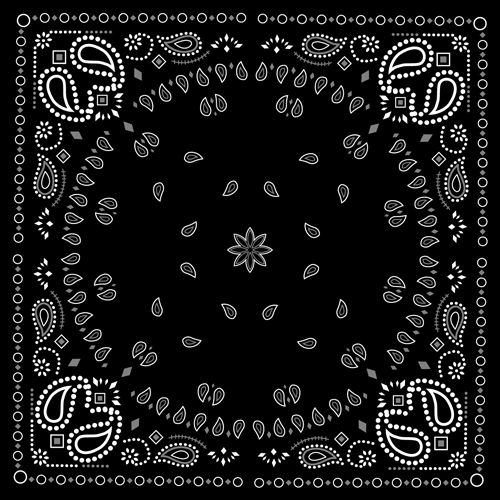 Black With White Bandana Patterns Design Vector Free Patterns 500x500 Black With White Bandana Patterns Design Vector Free Patterns