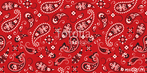 Seamless Pattern Based On Ornament Paisley Bandana Print Vector 500x250 Seamless Pattern Based On Ornament Paisley Bandana Print Vector