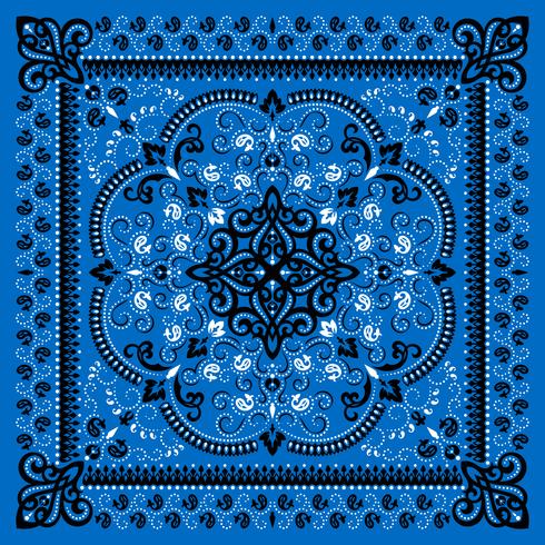 Ornament Paisley Bandana Print Vector 490x490 Ornament Paisley Bandana Print Vector
