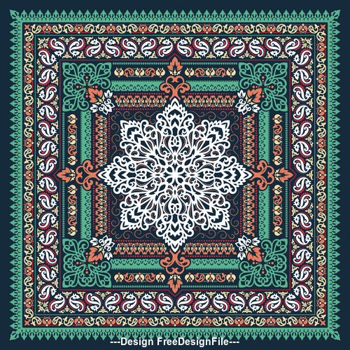 Seamless Paisley Bandana Print Vector Free Download 500x500 Seamless Paisley Bandana Print Vector Free Download