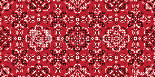 Seamless Pattern Based On Ornament Paisley Bandana Print Vector 500x250 Seamless Pattern Based On Ornament Paisley Bandana Print Vector