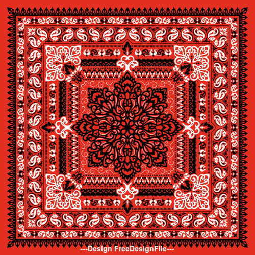 Seamless Red Paisley Bandana Print Pattern Vector Free Download 500x500 Seamless Red Paisley Bandana Print Pattern Vector Free Download