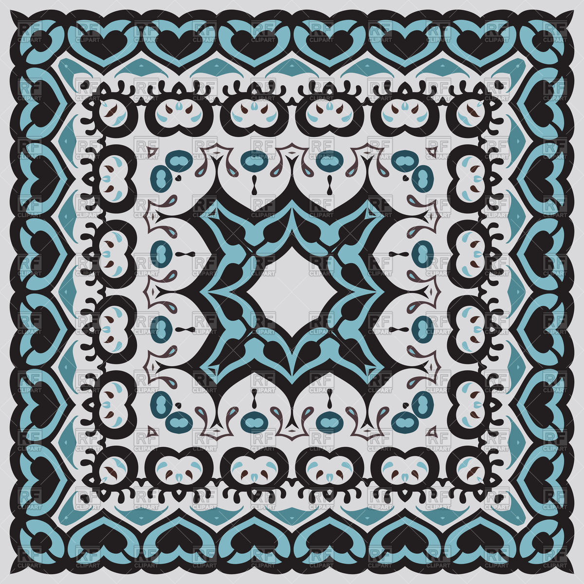 Ethnic Ornament For Bandana Vector Image Of Backgrounds, Textures 1200x1200 Ethnic Ornament For Bandana Vector Image Of Backgrounds, Textures