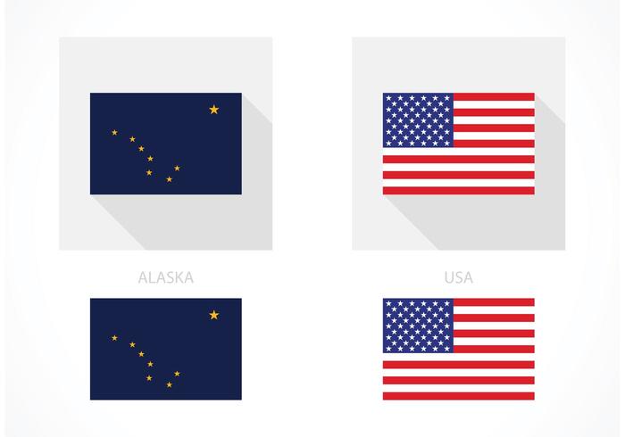 700x490 Free Alaska And Usa Flag Vector