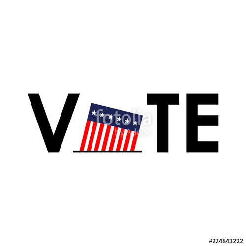 500x500 Icono Plano Bandera Usa En Vote Stock Image And Royalty Free