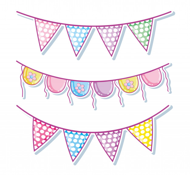 626x579 Cute Dibujos Animados De Banderines Vector De