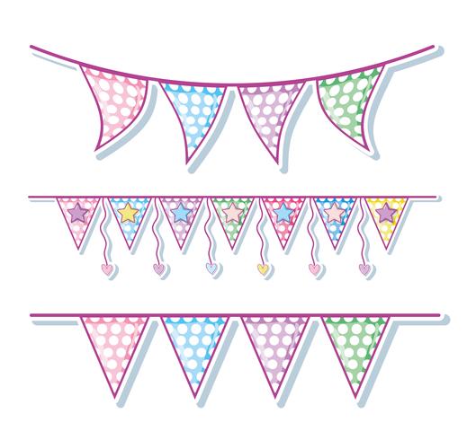529x490 Cute Pennants Cartoons Vector