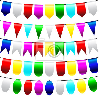 400x400 Vector Banderines Y Guirnaldas Conjunto Vinilos Para