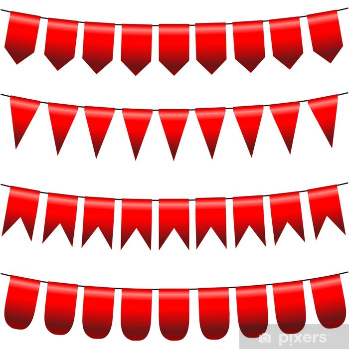 700x700 Vector Bunting And Garland Set Wall Mural