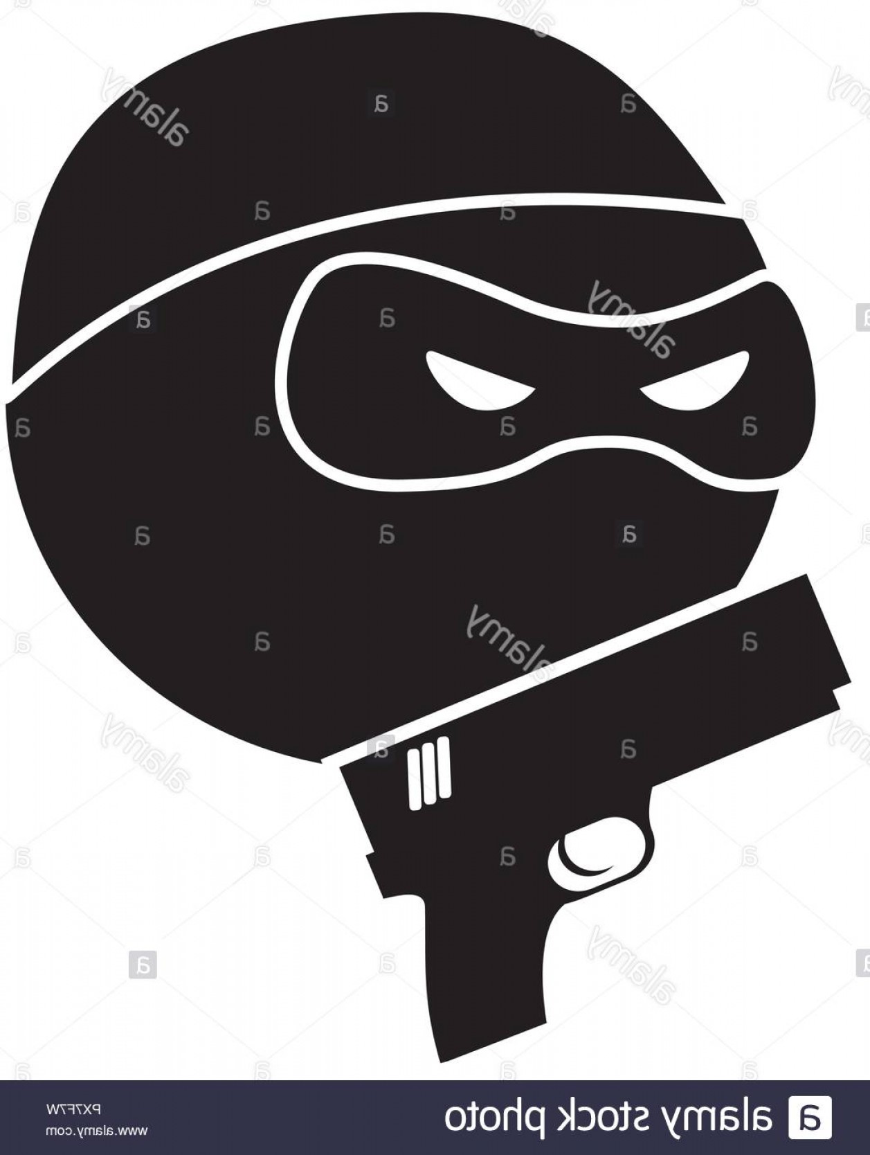 1257x1668 Danger Bandit With Gun Silhouette Vector Illustration Design Image
