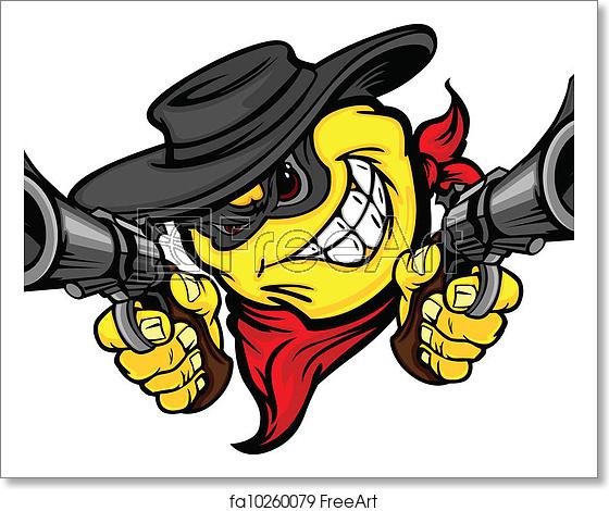 560x470 Free Art Print Of Bandit Smiling Face Vector Illustration Bandit