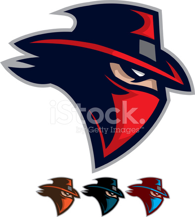 394x439 Bandit Mascot Stock Vector