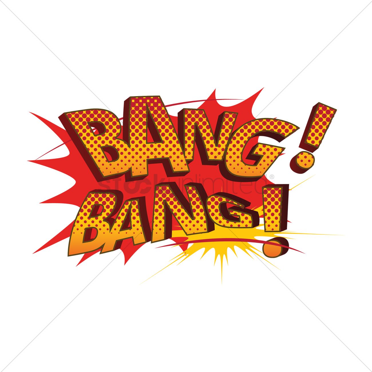 1300x1300 Comic Effect Bang Bang Vector Image
