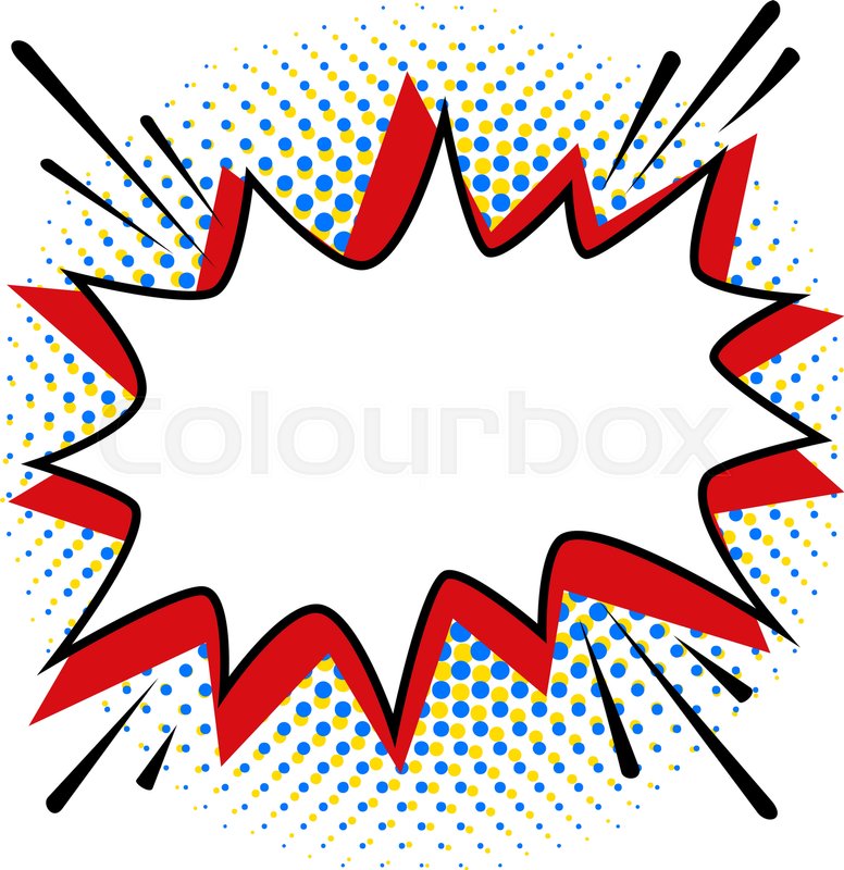 776x800 Pop Art Styled Speech Bubble Template Stock Vector Colourbox