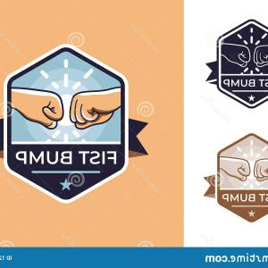300x300 Badge Friendship Fist Bump Concept Icons Hands Ribbon Bang Vector