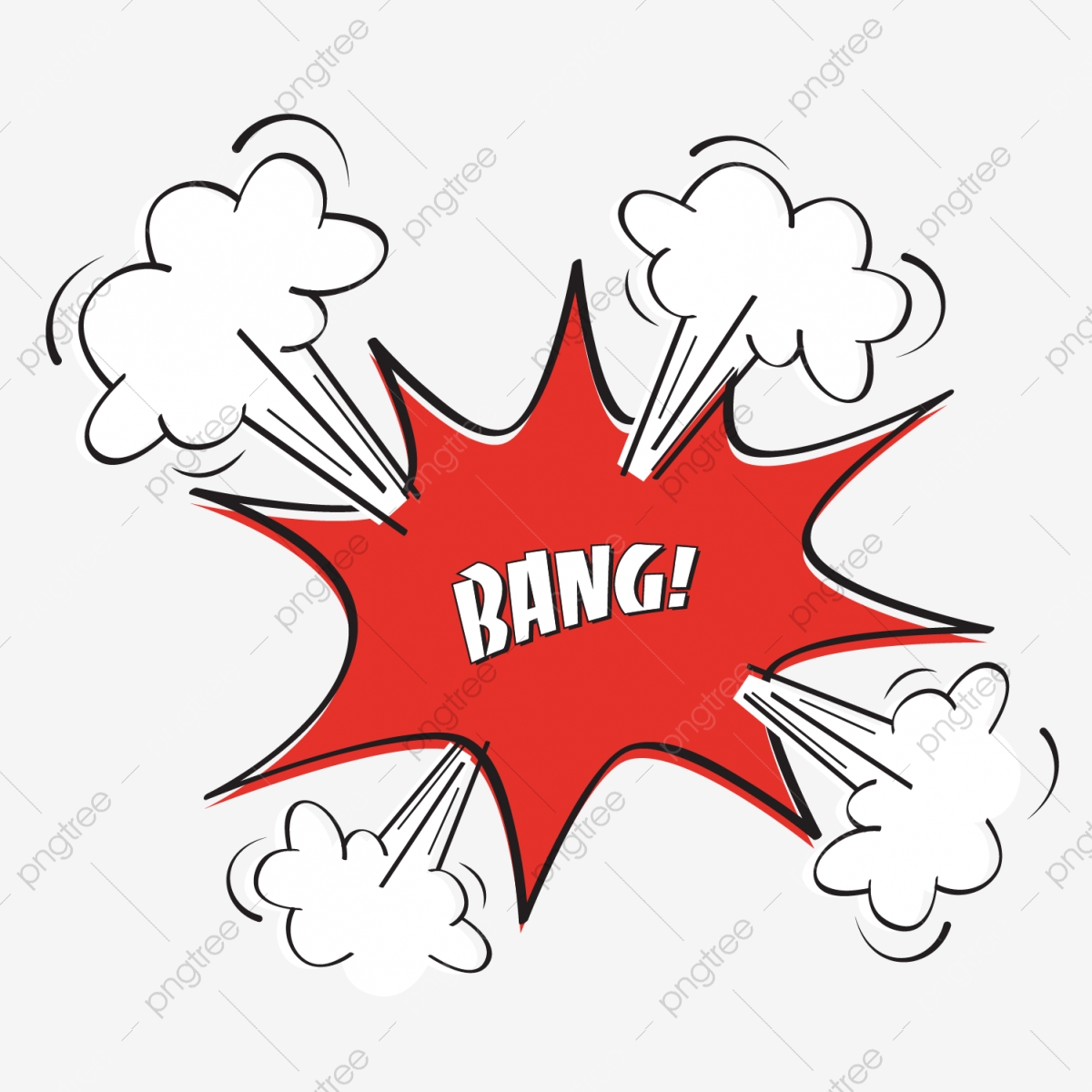 1200x1200 Vector Cartoon Bang Explosion Effect, Bang, Bam, Blast Png