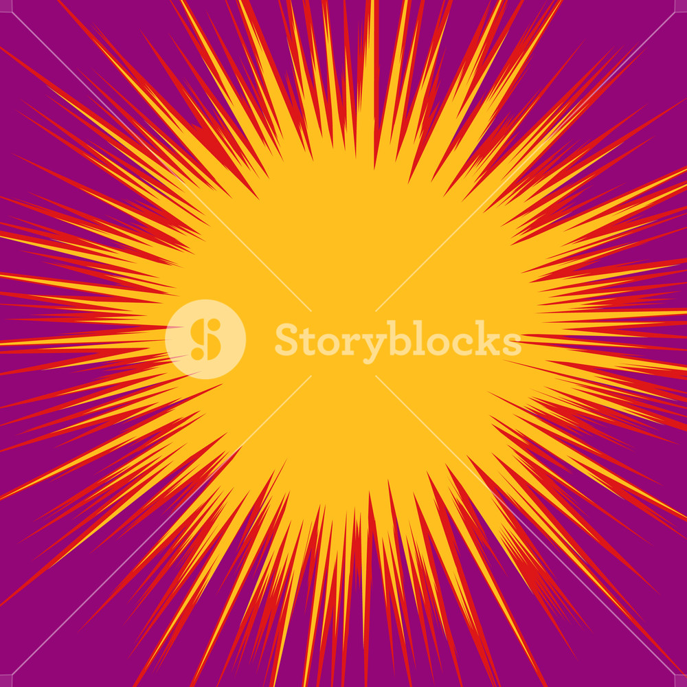 1000x1000 Orange Red Bang Pop Art Retro Vector Illustration Kitsch Drawing